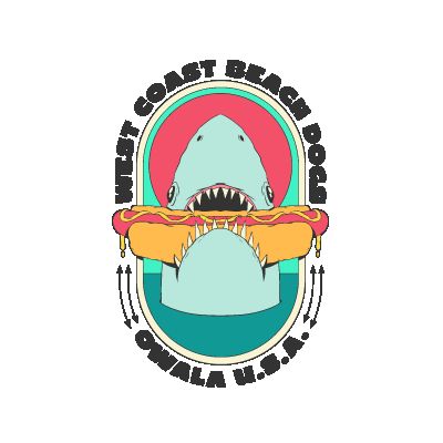 Owala 21 Stickers Shark Eating A Hotdog | NLS6304G